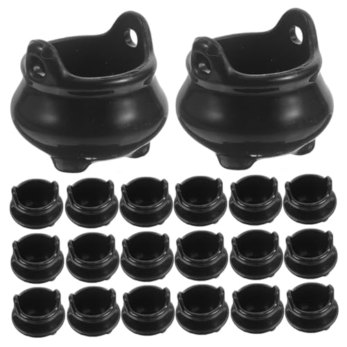 PartyKindom 48 Stück Teiliges Miniatur Kessel-Set Schwarze Halloween Cauldrons Detailreiche Puppenhaus-Dekoration für Mini-landschaften Vielseitig als Partydeko Süßigkeitenbehälter und PartyKindom 48 Stück Teiliges Miniatur Kessel-Set Schwarze Halloween Cauldrons Detailreiche Puppenhaus-Dekoration für Mini-landschaften Vielseitig als Partydeko Süßigkeitenbehälter und von PartyKindom