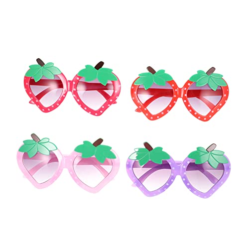 PartyKindom 4Paare Sonnenbrille Erdbeer Design Sonnenbrille für Lustige Süße Erdbeerbrille für Geburtstagsfeiern Festivals Partys Hochwertiges Material PartyKindom 4Paare Sonnenbrille Erdbeer Design Sonnenbrille für Lustige Süße Erdbeerbrille für Geburtstagsfeiern Festivals Partys Hochwertiges Material von PartyKindom