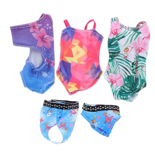 PartyKindom 4Sätze Kleidung für Puppen Badesachen aus Robustem Material Puppenzubehör für Sommer Einfache Nutzung und Langlebiges Design für Kreatives von PartyKindom