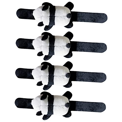 PartyKindom 4Stücke Panda Plüsch Slap Armbänder für Niedliche Handgelenkspielzeuge für Geburtstagsfeiern und für Festlichkeiten und Partys von PartyKindom