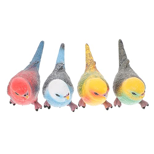 PartyKindom 4stücke Dekorative Künstliche Papageien Modelle Teiliges Für Garten Und Wohnungsdeko Realistische Vögel Als Spielzeug Für Baumschmuck-Accessoires Für Jede Szene von PartyKindom