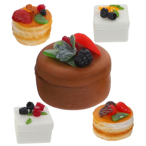 PartyKindom 5 Sätze DIY Aufbewahrungsboxen Kuchenform Realistische Kunststoff Aufbewahrungsboxen Vielseitig für Mädchen Jungen als Dekoration und Aufbewahrungslösung von PartyKindom