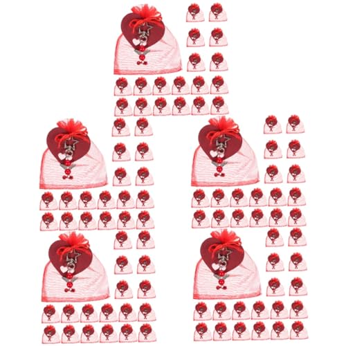 PartyKindom 5 Sätze Pentagramm Schlüsselanhänger Perlen-Schlüsselanhänger generisch Weihnachtsdekorationen das Geschenk Charm-Schlüsselanhänger Engel Schlüsselanhänger Ornamente Metall Zubehör von PartyKindom