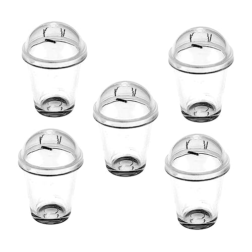 PartyKindom 5 Stück Miniaturbecher Teilig Transparente Mini Kaffeetassen und Milchtee Becher Realistische Figuren für Puppenhaus Dekoration und Fotorequisiten PartyKindom 5 Stück Miniaturbecher Teilig Transparente Mini Kaffeetassen und Milchtee Becher Realistische Figuren für Puppenhaus Dekoration und Fotorequisiten von PartyKindom
