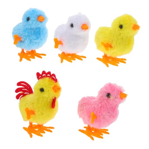 PartyKindom 5 Stück Simulations-Kükenspielzeug Huhn Plüsch Tier Lernspielzeug kreatives Tierdekoration Hühnerfigur Spielzeughühner für Plastik von PartyKindom