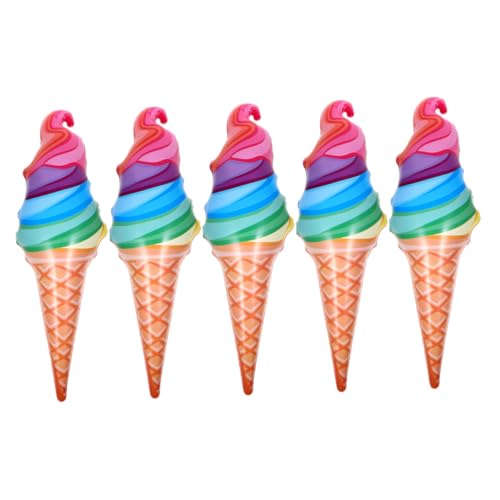 PartyKindom 5 Stück Teiliges Aufblasbares Eiscreme aus PVC Wiederverwendbare Party Deko für Innen und Außen Große Eiscreme Luftballons Geeignet für Geburtstagsfeiern und Hochzeiten PartyKindom 5 Stück Teiliges Aufblasbares Eiscreme aus PVC Wiederverwendbare Party Deko für Innen und Außen Große Eiscreme Luftballons Geeignet für Geburtstagsfeiern und Hochzeiten von PartyKindom