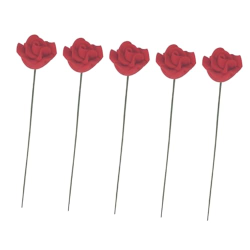 PartyKindom 5 Stück Teiliges Künstliche Mini Rosen Picks Miniatur Blumen für Puppenhaus Dekoration Miniatur Tischdeko ohne Bewässerung für Mikro Landschaft und Sandtisch Zubehör PartyKindom 5 Stück Teiliges Künstliche Mini Rosen Picks Miniatur Blumen für Puppenhaus Dekoration Miniatur Tischdeko ohne Bewässerung für Mikro Landschaft und Sandtisch Zubehör von PartyKindom