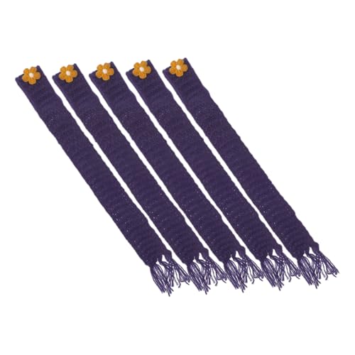 PartyKindom 5 Stück Teiliges Mini Strickschal für Puppen und Weinflaschendekoration Verstellbarer Weicher Wollschal in Elegantem für DIY Puppenzubehör und Kleine Geschenkideen von PartyKindom