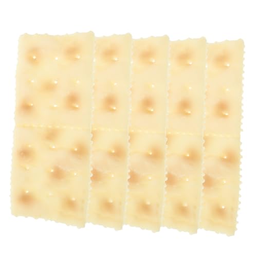 PartyKindom 5 Stück Teiliges Realistische Simulation Soda Cracker Modelle aus Langlebigem PVC Detailgetreu Gestaltete Keks Deko für Küche Heimdekoration Fotografie und Spielzeugladen von PartyKindom