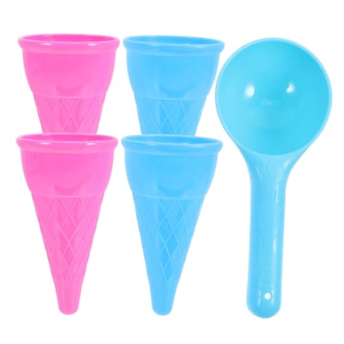 PartyKindom 5 Stück Teiliges Strandspielzeug Eiscreme Eislöffel Bunte Sandspielzeug für Jungen Mädchen Outdoor Kreativität und Fantasie Zufällige Farbe von PartyKindom