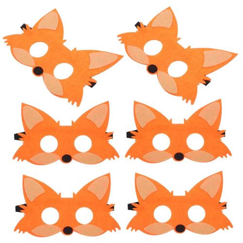 PartyKindom 5 Stück Teiliges Tier Cosplay Maskenset für Praktische Halloween Masken für Partys und Kostüme Leichte und Bequeme Tiermasken für Einsatz bei Festen für Erzieher und Mottopartys von PartyKindom