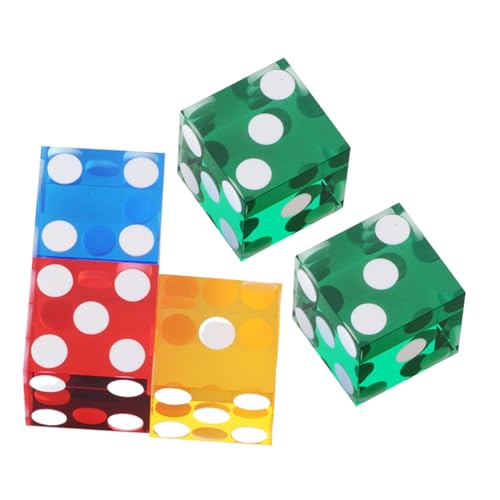 PartyKindom 5 Stück Teiliges Transparente Acrylwürfel Präzise Punktzahlen Rechtwinklige Kanten Leichte Spielwürfel für Party Kneipe und Brettspiele Farblich Zufällig Robust Zufällige Farbe PartyKindom 5 Stück Teiliges Transparente Acrylwürfel Präzise Punktzahlen Rechtwinklige Kanten Leichte Spielwürfel für Party Kneipe und Brettspiele Farblich Zufällig Robust Zufällige Farbe von PartyKindom