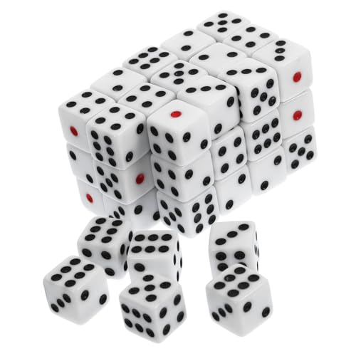 PartyKindom 50 Stück Acryl Würfel mit Roten Punkten Sechseitige Spielwürfel für Brettspiele Farbige Würfel mit Abgerundeten Ecken Tragbare Spielzubehör für Party und Freizeit PartyKindom 50 Stück Acryl Würfel mit Roten Punkten Sechseitige Spielwürfel für Brettspiele Farbige Würfel mit Abgerundeten Ecken Tragbare Spielzubehör für Party und Freizeit von PartyKindom