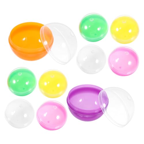 PartyKindom 50 Stück Gacha-schale Aufbewahrung Von Kapseln Ball Leere Bälle Leere Automatenkugeln Groß Befüllbar Runde Kapseln -automatenkapseln Kugeldekor Aus Kunststoff Plastik von PartyKindom
