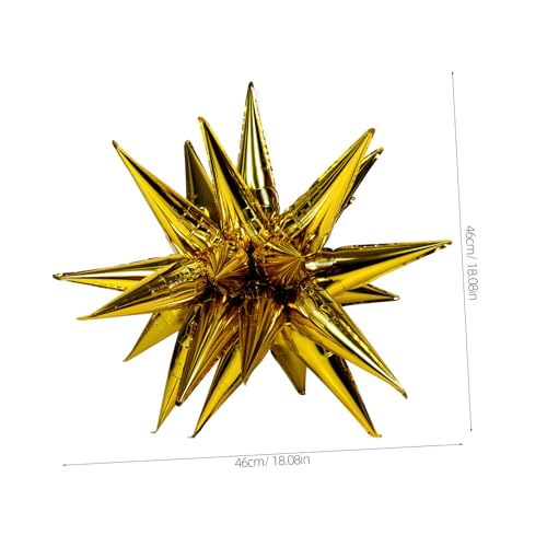PartyKindom 50 Stück Gold Folienballons Riesige Spitze Stern Explosion Aluminiumfolie Langlebig Reflektierend Leicht für Geburtstag Hochzeit Babyparty Abschlussfeier DIY Partydekoration von PartyKindom