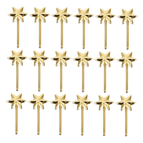 PartyKindom 50 Stück Mini Hexagramm Zauberstäbe aus Kunststoff DIY Bastelbedarf Kreative Partydekoration Goldene Mini Zauberstäbe für Vielfältige Anwendungen und Gestaltung von PartyKindom