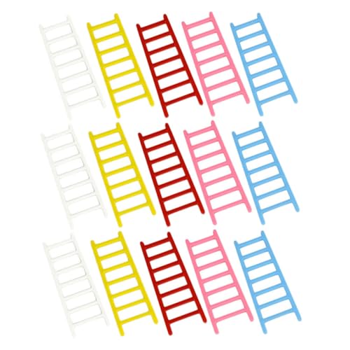PartyKindom 50 Stück Mini-hausleiter Winzige Möbel Miniatur Zubehör Mini-leitermodell Mini House Accessory DIY Fotografie Requisiten Leiter Schmuck Mini-Leiter Schmücken Plastik von PartyKindom