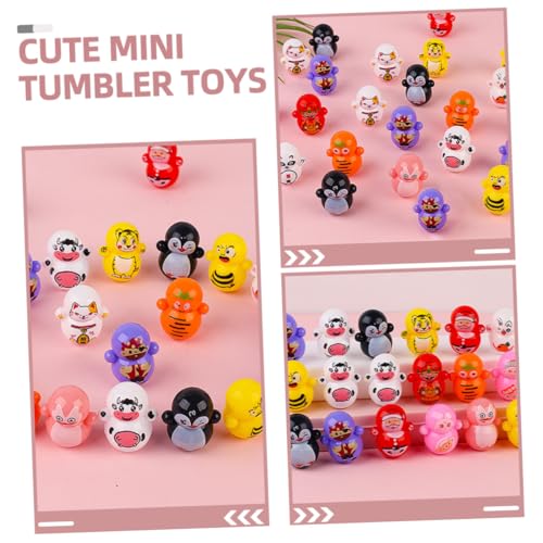 PartyKindom 50 Stück Miniatur Cartoon Wackelpuppen Mini Tiere Party Mitgebsel Jungen Mädchen Tischdeko Kleine Kunststoff Wackelpuppe Spielwaren von PartyKindom