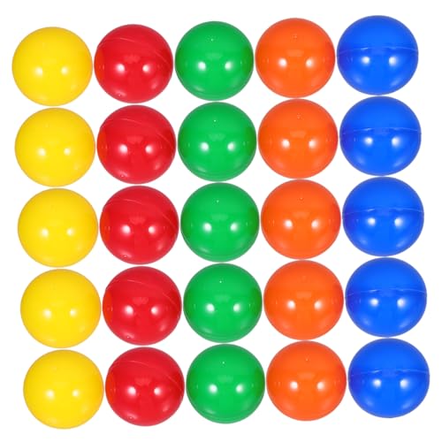 PartyKindom 50 Stück Teiliges Bunte Lotteriekugeln zum Öffnen Nahtlose Kleine Kunststoffbälle für Partyspiele Tombola Gewinnspiele und Veranstaltungsspiel Langlebig Leicht Tragbar von PartyKindom