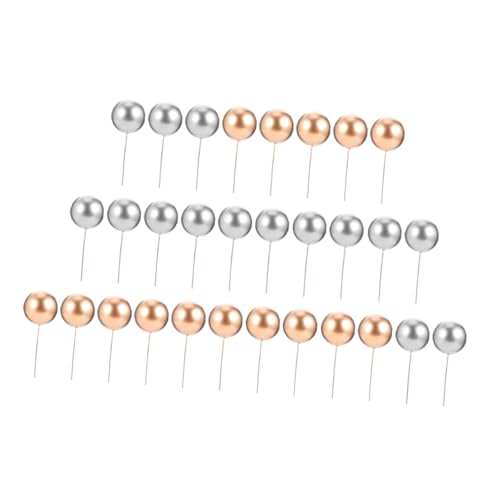 PartyKindom 50 Stück Teiliges Cake Picks aus Silbernen und Goldenen Schaumbällen Wiederverwendbare Tortendeko für Geburtstag Cake Insert Einfach in Kuchen Einsteckbar Vielseitig und Festlich von PartyKindom