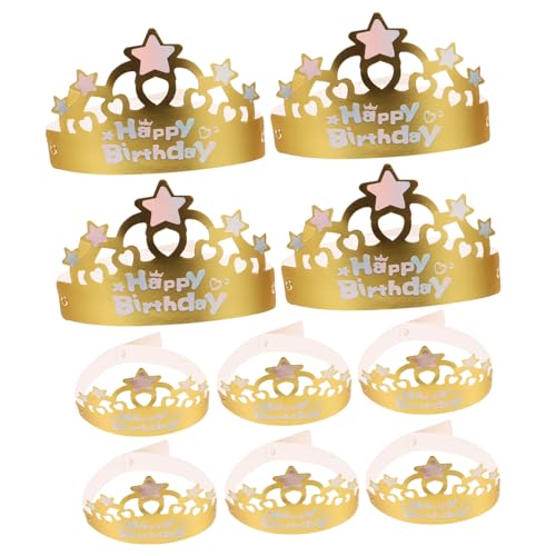 PartyKindom 50 Stück Teiliges Faltbare Goldene Papierkronen für Erwachsene Geburtstagskrone Partyhut mit Sternenhimmel Design Leichte Geburtstagsdeko für Kindergeburtstag und Familienfeier PartyKindom 50 Stück Teiliges Faltbare Goldene Papierkronen für Erwachsene Geburtstagskrone Partyhut mit Sternenhimmel Design Leichte Geburtstagsdeko für Kindergeburtstag und Familienfeier von PartyKindom