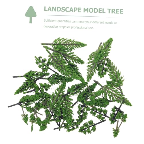 PartyKindom 50 Stück Teiliges Miniatur Kiefern Modellbäume für DIY Bastelprojekte Realistische Baumstruktur Natürliche Grüne Farbe Geeignet für Architektur Sandtischmodelle Zufällige Farbe von PartyKindom
