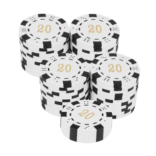 PartyKindom 50Stücke Kunststoff Bingo Chips Runde Spielmünzen für Zähler und Lernressourcen für Mathe und Bingo Spiele Farbige Spielchips mit Nummerndruckdesign von PartyKindom