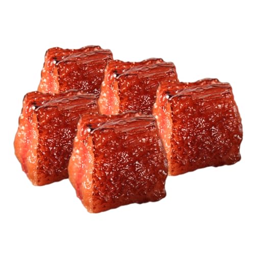 PartyKindom 5Stücke Teiliges Künstliches Rindfleisch Modell Realistische Fleischwürfel für Fotografie Deko und Restaurant Displays Sicherheitsmaterial für Buffets und Partys PartyKindom 5Stücke Teiliges Künstliches Rindfleisch Modell Realistische Fleischwürfel für Fotografie Deko und Restaurant Displays Sicherheitsmaterial für Buffets und Partys von PartyKindom