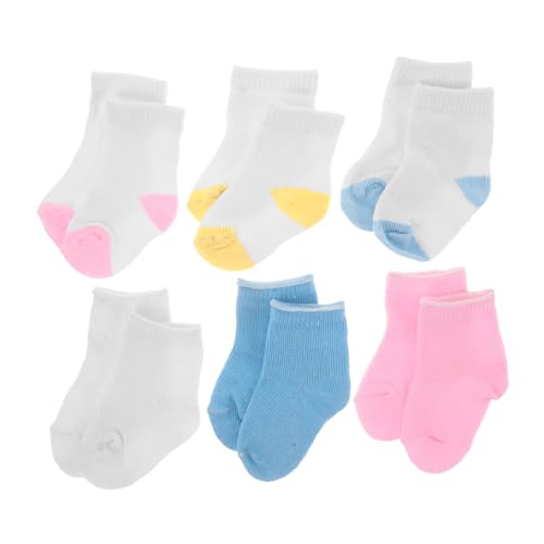 PartyKindom 6 Paare Puppensocken Socken Mini-socken Socken Baumwollsocken Mini-strümpfe Spielzeugsocken Stoff PartyKindom 6 Paare Puppensocken Socken Mini-socken Socken Baumwollsocken Mini-strümpfe Spielzeugsocken Stoff von PartyKindom