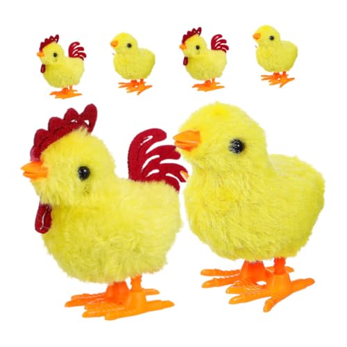 PartyKindom 6 Stück Auf Dem Uhrwerk Küken Kinderspielzeug Masse Tierspielzeug Intelligenzspielzeug Simulationshuhn Gastgeschenke Für Kindergeburtstage Massenspielzeug Für Plüsch Yellow von PartyKindom