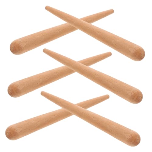 PartyKindom 6 Stück Holz Rhythmusstäbe für Musikinstrumente für Percussion Zubehör für Kreatives und Rhythmuslernen Geeignet für Geburtstagsfeiern und Weihnachten von PartyKindom