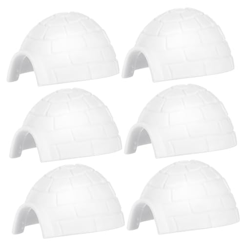 PartyKindom 6 Stück Iglu-Modellspielzeug Miniatur-Iglu Kinderspielzeug Iglu-Bausatz Winterlebensraum-Abenteuerspielzeug Iglu-Figur Outdoor Mini-Tiermodelle Plastik-Iglu Weiß PartyKindom 6 Stück Iglu-Modellspielzeug Miniatur-Iglu Kinderspielzeug Iglu-Bausatz Winterlebensraum-Abenteuerspielzeug Iglu-Figur Outdoor Mini-Tiermodelle Plastik-Iglu Weiß von PartyKindom