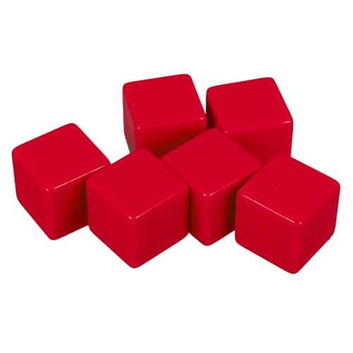 PartyKindom 6 Stück Leere Glühen-in-The-Dark-mini- DIY - Machen Solide Zieh Mit Klarer Tasche Trickwürfel Winzige Für Spiel Im Klassenzimmer Acryl Rot von PartyKindom