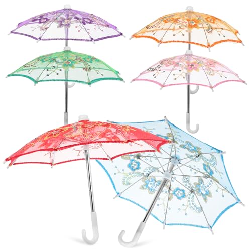 PartyKindom 6 Stück Mini Dekorationsschirme mit Spitze Teiliges Rot Grün Himmelblau und Orange für Hochzeiten Fotoshootings und Bühnenaufführungen PartyKindom 6 Stück Mini Dekorationsschirme mit Spitze Teiliges Rot Grün Himmelblau und Orange für Hochzeiten Fotoshootings und Bühnenaufführungen von PartyKindom