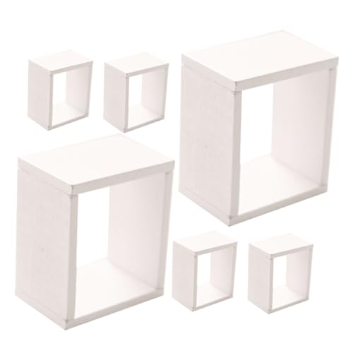 PartyKindom 6 Stück Mini -gitterschrankmodell Gebäude Regal Miniatur Bausätze Puppe Minis Dekorativer Mini-hausschrank Wohnzimmer Kleiner Schrank Vitrine Mini Möbel Birke Weiß PartyKindom 6 Stück Mini -gitterschrankmodell Gebäude Regal Miniatur Bausätze Puppe Minis Dekorativer Mini-hausschrank Wohnzimmer Kleiner Schrank Vitrine Mini Möbel Birke Weiß von PartyKindom