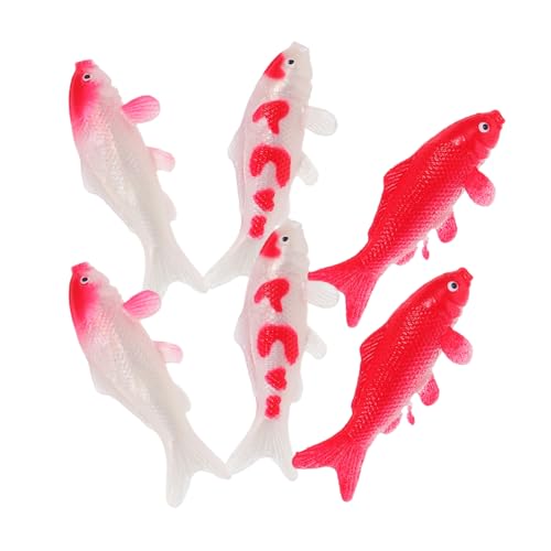 PartyKindom 6 Stück Miniatur Koi Fisch Modelle Künstliche Goldfisch Figuren für Aquarien Dekorationen Realistische Dekorationsartikel für Zuhause und PartyKindom 6 Stück Miniatur Koi Fisch Modelle Künstliche Goldfisch Figuren für Aquarien Dekorationen Realistische Dekorationsartikel für Zuhause und von PartyKindom