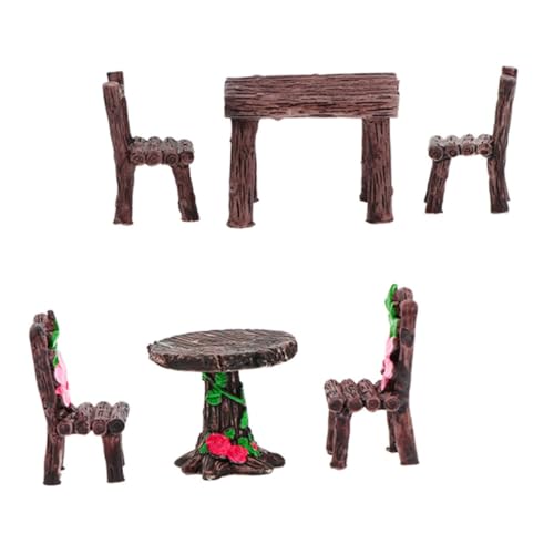 PartyKindom 6 Stück Miniatur Möbel Realistische Mikro Tische und Stühle aus Harz Feengarten Dekoration Vielseitig als Kinderspielzeug Foto Requisite und Wohnaccessoire Fördert Kreativität und PartyKindom 6 Stück Miniatur Möbel Realistische Mikro Tische und Stühle aus Harz Feengarten Dekoration Vielseitig als Kinderspielzeug Foto Requisite und Wohnaccessoire Fördert Kreativität und von PartyKindom