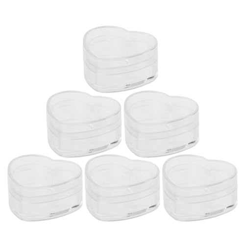 PartyKindom 6 Stück Miniature Aufbewahrungsboxen Teilig Herzform Transparente Dekoboxen für Puppenhaus Dekoration DIY Mini Haus Zubehör aus Robustem für Kreative Landschaften von PartyKindom
