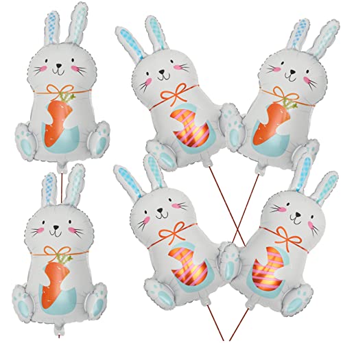 PartyKindom 6 Stück Osterhasen-ballon Mini-hasenballons Thema Kaninchen Schüttgut Weiß Klein Geformt Rosa Ö Urlaub Dekoration Karikatur Pastell Party Jumbo Groß Ballondekor Aluminiumfolie PartyKindom 6 Stück Osterhasen-ballon Mini-hasenballons Thema Kaninchen Schüttgut Weiß Klein Geformt Rosa Ö Urlaub Dekoration Karikatur Pastell Party Jumbo Groß Ballondekor Aluminiumfolie von PartyKindom