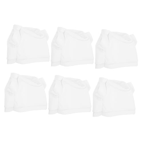 PartyKindom 6 Stück Puppenkleidung ausgestopft Plüsch tragen kleines Puppenzubehör Bezauberndes T-Shirt- zartes Puppen-T-Shirt Puppenkostüm kleines Puppenkostüm Tuch Weiß PartyKindom 6 Stück Puppenkleidung ausgestopft Plüsch tragen kleines Puppenzubehör Bezauberndes T-Shirt- zartes Puppen-T-Shirt Puppenkostüm kleines Puppenkostüm Tuch Weiß von PartyKindom