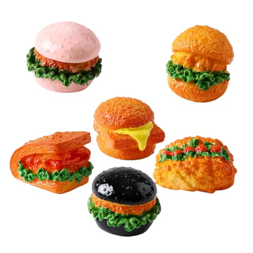 PartyKindom 6 Stück Realistische Burger Figuren Teiliges Resin Detailgetreue Miniatur Lebensmittel Dekoration für Puppenhaus Cafés Straßen und Park Szenen Kompakte Essens Modelle PartyKindom 6 Stück Realistische Burger Figuren Teiliges Resin Detailgetreue Miniatur Lebensmittel Dekoration für Puppenhaus Cafés Straßen und Park Szenen Kompakte Essens Modelle von PartyKindom
