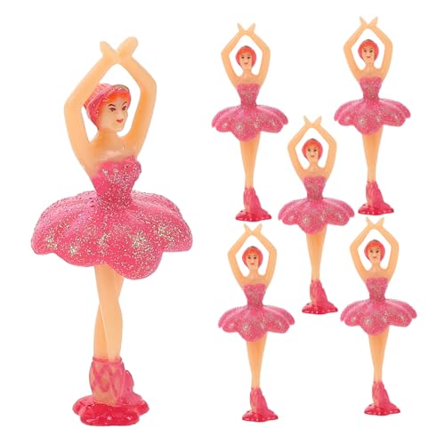 PartyKindom 6 Stück Tanzende Ballett Statuen Ballerina Dekoration für Geburtstagsfeiern Kuchen Toppers und Sammlerstücke Farbton von PartyKindom