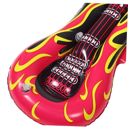 PartyKindom 6 Stück Teiliges Aufblasbare PVC Gitarren Langlebige Musikinstrumente für Bunte Luftgitarren als Party Deko Geburtstagsfeier und Musik Event Zubehör von PartyKindom