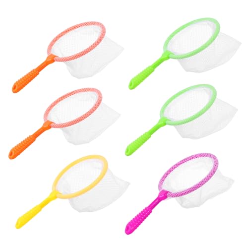 PartyKindom 6 Stück Teiliges Badespielzeug mit Angelspiel für Badewanne und Outdoor Ergonomische Griffe Fischfangend Schmetterlingsfangend Vielseitig für Sommeraktivitäten Zufällige Farbe von PartyKindom