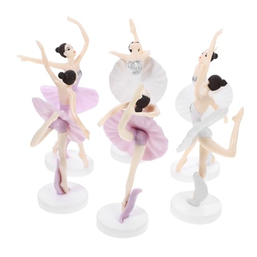 PartyKindom 6 Stück Teiliges Ballerina Cake Topper mit Rosa und Weißen Figuren Wiederverwendbare Tortendeko Mädchen Kreative Kuchenornamente mit Sockel für Geburtstagsparty und Elegante PartyKindom 6 Stück Teiliges Ballerina Cake Topper mit Rosa und Weißen Figuren Wiederverwendbare Tortendeko Mädchen Kreative Kuchenornamente mit Sockel für Geburtstagsparty und Elegante von PartyKindom