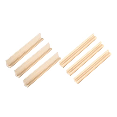 PartyKindom 6 Stück Teiliges Domino Holzständer Wiederverwendbare DIY Domino Racks aus Natürlichem Holz Multifunktionale Tischaufsteller für Platzsparend und von PartyKindom