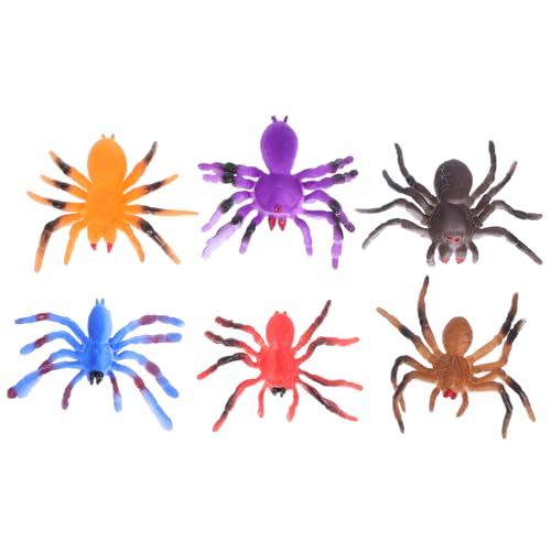 PartyKindom 6 Stück Teiliges Farbwechsel Spinnenspielzeug Wasseraktivierte Realistische Harz Spinnenmodelle für Halloween Deko Lernspielzeug Vielseitig Tragbar und Langlebig von PartyKindom