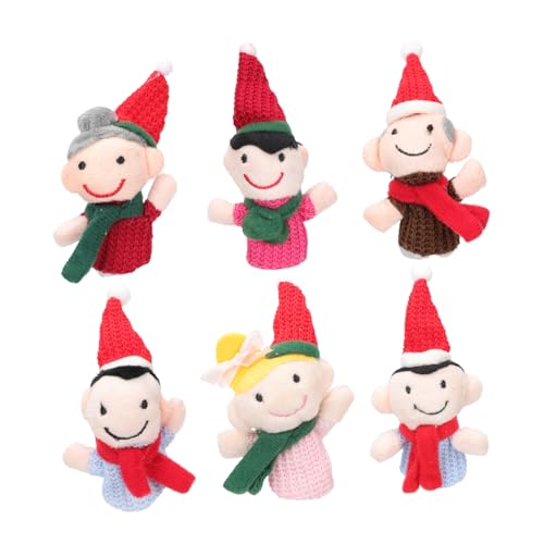 PartyKindom 6 Stück Teiliges Fingerpuppen aus Hochwertigem PP Baumwollmaterial Niedliche Figuren für Verschleißfestes für Geschichten Erzählen Geeignet für Kindergarten Zufällige Farbe von PartyKindom