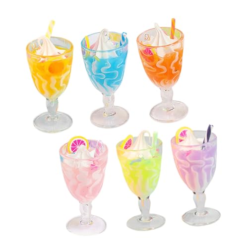 PartyKindom 6 Stück Teiliges Mini Eisbecher aus Robustem Kunststoff Vielseitige Puppenhaus Dekoration Langlebige Miniatur Eisschalen für Mini Haus Landschaften PartyKindom 6 Stück Teiliges Mini Eisbecher aus Robustem Kunststoff Vielseitige Puppenhaus Dekoration Langlebige Miniatur Eisschalen für Mini Haus Landschaften von PartyKindom
