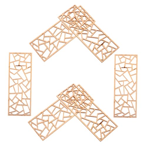 PartyKindom 6 Stück Teiliges Miniatur Holz Chinesischer Bildschirm für Puppenhaus Dekoration Klassisches Design Leicht und Kompakt für DIY Mini Szenen von PartyKindom